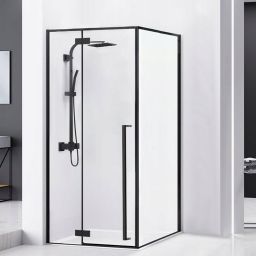 Rea Fargo kabina prysznicowa 120x90 cm prostokątna czarny półmat/szkło przezroczyste REA-K3214