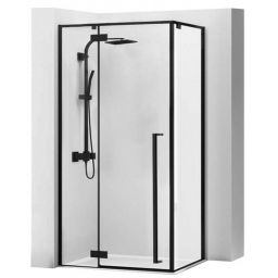 Rea Fargo kabina prysznicowa 100x80 cm prostokątna czarny półmat/szkło przezroczyste REA-K6950