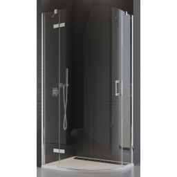 Ronal Pur kabina prysznicowa 80 cm półokrągła prawa chrom/szkło przezroczyste P3PD550901007