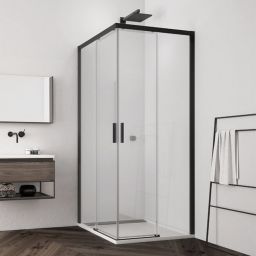 Ronal Top Line S kabina prysznicowa 90x90 cm czarny mat/szkło przezroczyste TLSAC0900607