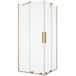 Ronal Amalia drzwi prysznicowe 80 cm uchylne złoty szczotkowany/szkło przezroczyste D35SE2L0801307