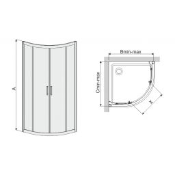 Sanplast TX KP4/TX5b-80 kabina prysznicowa 80 cm półokrągła srebrny mat/szkło przezroczyste 600-271-0252-39-401