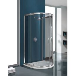 Sanplast TX kabina prysznicowa 100 cm półokrągła biały/szkło przezroczyste 600-271-0451-01-401