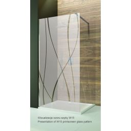 Sanplast TX kabina prysznicowa 80x100 cm asymetryczna z brodzikiem srebrny mat/szkło Sitodruk W15 602-271-0290-39-231