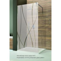 Sanplast TX KN/TX5b-80x100-S sbW15 kabina prysznicowa 80x100 cm prostokątna srebrny błyszczący/Sitodruk W15 600-271-0200-38-231