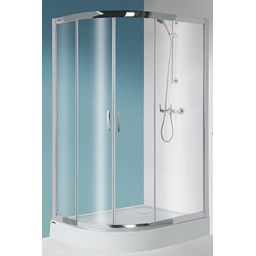 Sanplast TX kpl-P-KP4/TX5b-90x120 kabina prysznicowa 90x120 cm asymetryczna prawa z brodzikiem biały/szkło przezroczyste 602-271-0320-01-401