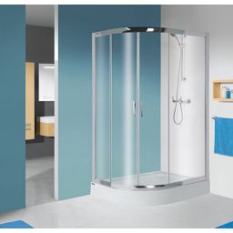Sanplast TX kpl-P-KP4/TX5b-90x120 kabina prysznicowa 90x120 cm asymetryczna prawa z brodzikiem srebrny błyszczący/Sitodruk W15 602-271-0320-38-231