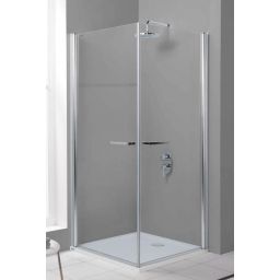 Sanplast Prestige III KN2/PRIII-90 biewW0 kabina prysznicowa 90 cm kwadratowa biały/szkło przezroczyste 600-073-0430-01-401