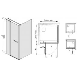 Sanplast Prestige III KNDJ2/PRIII-90x110-S biewW0 Prestige kabina prysznicowa 90x110 cm prostokątna biały/szkło przezroczyste 600-073-0300-01-401