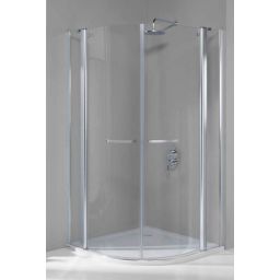 Sanplast Prestige III KP4/PRIII-100-S biewW0 kabina prysznicowa 100 cm półokrągła biały/szkło przezroczyste 600-073-0640-01-401