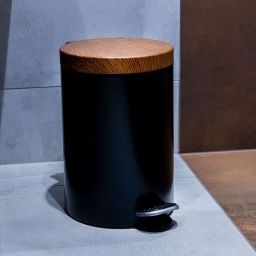 AWD Interior kosz na śmieci 3 l z pedałem czarny/brązowy AWD02031783