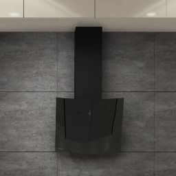 Globalo Design Vintio okap kuchenny 59,6 cm ścienny czarny VINTIO_60_2_BLACK