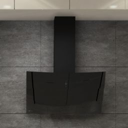 Globalo Design Vintio okap kuchenny 89,6 cm ścienny czarny VINTIO_90.2_BLACK
