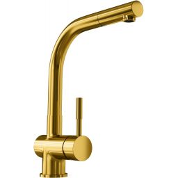 Globalo Exclusive Lobio bateria kuchenna stojąca z wyciągana wylewką złota BATERIA_LOBIO_GOLD