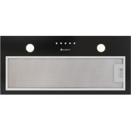 Globalo Design Delico okap kuchenny 49,6 cm podszafkowy czarny DELICO_50_1_BLACK