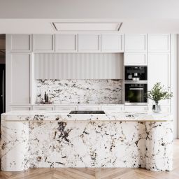 Globalo Design Flario okap kuchenny 120 cm podszafkowy biały FLARIO_LIGHT_120_1_WHITE