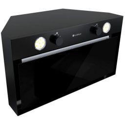 Globalo Design Floweri okap kuchenny 60 cm podszafkowy czarny FLOWERI_60_2_BLACK