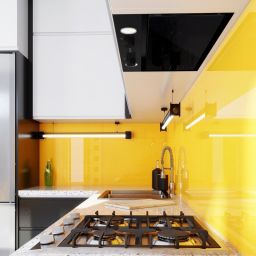 Globalo Design Floweri okap kuchenny 60 cm podszafkowy czarny FLOWERI_60_2_BLACK