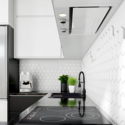 Globalo Design Floweri okap kuchenny 60 cm podszafkowy biały FLOWERI_60_2_WHITE