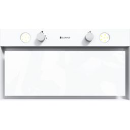 Globalo Design Floweri okap kuchenny 60 cm podszafkowy biały FLOWERI_60_2_WHITE
