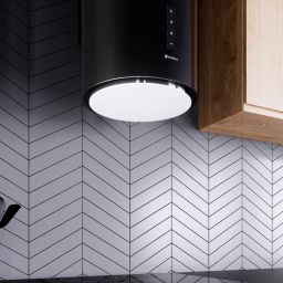 Globalo Design Heweno okap kuchenny 39 cm ścienny czarny HEWENO_39_3_BLACK