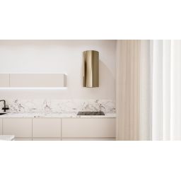 Globalo Design Lobelio okap kuchenny 39 cm ścienny złoty LOBELIO_39_1_CARMEL_GOLD