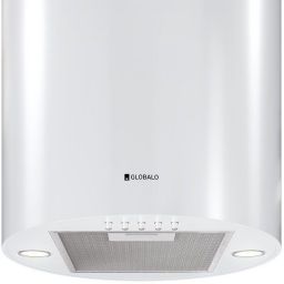 Globalo Design Lobelio okap kuchenny 39 cm wyspowy biały LOBELIO_39_1_WHITE