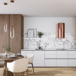 Globalo Design Lobelio okap kuchenny 43 cm ścienny LOBELIO_39_1_WINE_COPPER