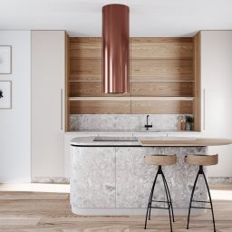 Globalo Design Lobelio Isola okap kuchenny 39 cm wyspowy LOBELIO_ISOLA_39_1_WINE_COPPER