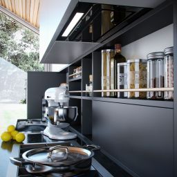 Globalo Exclusive Loteo okap kuchenny 59,6 cm podszafkowy czarny LOTEO_60_4_BLACK