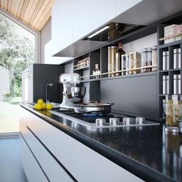 Globalo Exclusive Loteo okap kuchenny 59,6 cm podszafkowy czarny LOTEO_60_4_BLACK