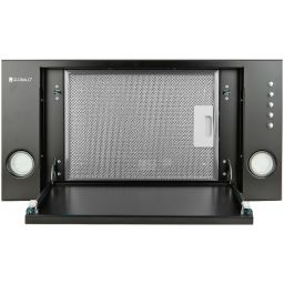 Globalo Design Retio okap kuchenny 60 cm podszafkowy czarny RETIO_60_2_BLACK