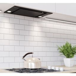 Globalo Design Retio okap kuchenny 60 cm podszafkowy czarny RETIO_60_2_BLACK