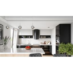 Globalo Design Roxano okap kuchenny 50 cm ścienny czarny ROXANO_39_1_BLACK