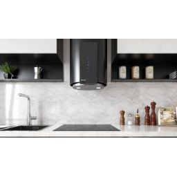 Globalo Design Roxano okap kuchenny 50 cm ścienny czarny ROXANO_39_1_BLACK