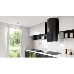 Globalo Design Roxano okap kuchenny 50 cm ścienny czarny ROXANO_39_1_BLACK