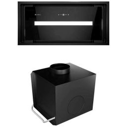 Globalo Design Saredo okap kuchenny 60 cm podszafkowy czarny SAREDO_60_1_BLACK_+_TW_1_2