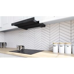 Globalo Design Teslo okap kuchenny 59,6 cm teleskopowy czarny TESLO_60_1_BLACK