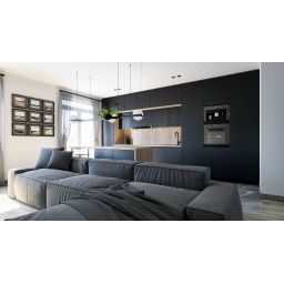 Globalo Design Teslo okap kuchenny 89,6 cm teleskopowy czarny TESLO_90_1_BLACK