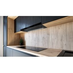 Globalo Design Teslo okap kuchenny 89,6 cm teleskopowy czarny TESLO_90_1_BLACK