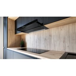 Globalo Design Teslo okap kuchenny 89,6 cm teleskopowy czarny TESLO_90_1_BLACK