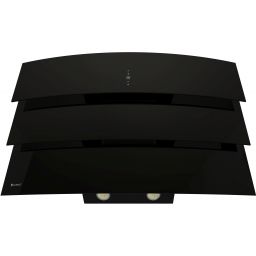 Globalo Design Vintio okap kuchenny 89,6 cm ścienny czarny VINTIO_90.2_BLACK