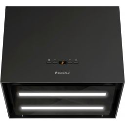 Globalo Design Werno Isola okap kuchenny 40 cm wyspowy czarny WERNO_ISOLA_40_2_BK