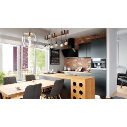 Globalo Design Zenesor okap kuchenny 90 cm ścienny czarny ZENESOR_90_2_BLACK