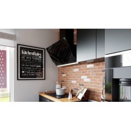 Globalo Design Zenesor okap kuchenny 90 cm ścienny czarny ZENESOR_90_2_BLACK