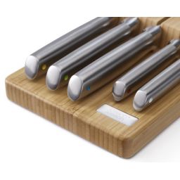 Joseph Joseph Elevate Steel zestaw noży 5 szt w organizerze bambus-stal 10563