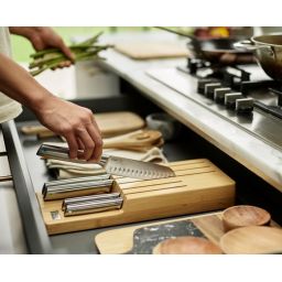 Joseph Joseph Elevate Steel zestaw noży 5 szt w organizerze bambus-stal 10563