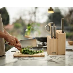 Joseph Joseph Elevate Fusion zestaw noży 4 szt w bloku i nożyczki beżowy-stal 10577