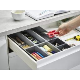 Joseph Joseph Drawer Blox organizer do szafki modułowy siedmioelementowy szary 85199