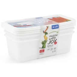 Rotho Domino pojemnik do przechowywania zestaw 3 szt 1,2 l biały 1755310236
